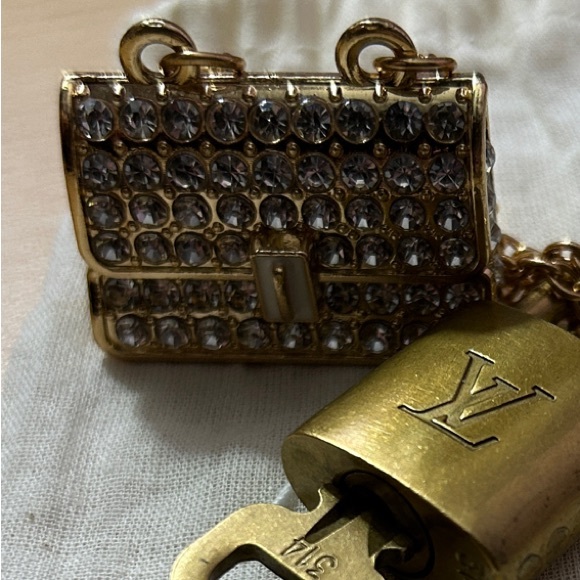 Louis Vuitton Lock and Key #314 Paired With Bag Charm w/ Crystal Accents - Picture 6 of 8